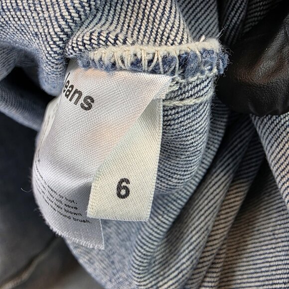 Reformation Jeans Dress Womens 6 Denim Zinnia Raw Hem Exposed Zip Made in USA - Picture 7 of 10